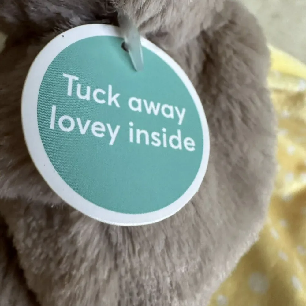 Baby Gund Lil' Luvs Reese Sloth Tuck-Away Lovey Comforter Security Blanket Soft